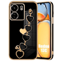 Miniatyrbillede 1 af 4: Coque - Xiaomi - Redmi 13C - Stødabsorberende TPU - Design Kærlighedsmotiv - Sort Svart