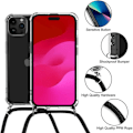Miniatyrbillede 3 af 4: Cover til iPhone 15 Pro Forstærket stødsikker beskyttelse med lyserød ledning - E.F. CONNECTION - Blød - Silikone Transparent, Rosa