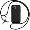 Miniatyrbillede 1 af 4: Beskyttelsescover til iPhone 12 Pro Max - E.F.CONNECTION - Blød - Sort - Med snøre Svart