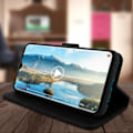 Miniatyrbillede 4 af 4: Folio cover card holder - AVIZAR - Xiaomi Redmi 9 - Sort - Syntetisk - Magnetisk Svart