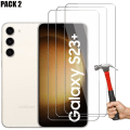 Miniatyrbillede 1 af 4: Hærdet glas til Samsung Galaxy S23 Plus Nem installation Anti-ridsepakke med 3 Transparent