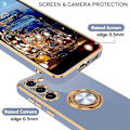 Miniatyrbillede 3 af 4: Coque til Xiaomi 14T - Silikone Antichok Beskyttelse med 360 Rotationsring Blå Blå