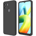 Miniatyrbild 2 av 4: Fodral för Redmi A1+/A2+ (A1 Plus/A2 Plus) med 2 anti-skrapa härdat glas enfärgad svart Svart
