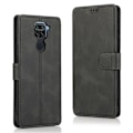 Miniatyrbillede 1 af 4: Etui til Xiaomi Redmi Note 9 sort, stødsikkert PU-læder beskyttelsescover med magnetisk lukning, flip cover holder Svart