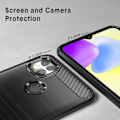 Miniatyrbillede 3 af 4: Etui til Redmi 10A + 2 hærdede briller, kulfiberbeskyttelse med høj modstand - sort