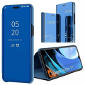Miniatyrbillede 1 af 4: Hårdt beskyttende etui til Redmi 9T - E.F.CONNECTION - Spejleffekt gennemskinnelig vindue - Blå blå