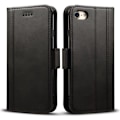Miniatyrbillede 1 af 4: Coque Etui Rabat - E.F.CONNECTION - iPhone 8 Plus - Syntetisk Læder Sort - hærdet Glas - 360° Beskyttelse Svart