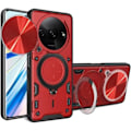 Miniatyrbild 1 av 4: Fodral till Xiaomi Redmi A3 med metallringstöd Kameraskydd Röd