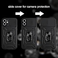 Miniatyrbillede 3 af 4: Beskyttelsesetui til Redmi Note 8 Pro - E.F.CONNECTION - Sort - Rigid - Mat - Etui med ringstøtte Svart