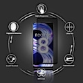 Miniatyrbillede 3 af 4: [2 styk] Anti-spion hærdet glas til realme 8 - E.F. CONNECTION - hærdet glas - sort Svart
