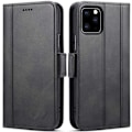 Miniatyrbild 1 av 4: Coque Etui Rabat - E.F.CONNECTION - för iPhone 11 Pro Max - Syntetiskt Läder Svart - Härdat Glas - 360° Skydd Svart