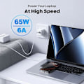 Miniatyrbild 2 av 4: Förpackning med 3 snabba USB-C till USB-C-kablar 65W 6A för Redmi Note 14, Note 13 Pro, Note 12-11-11S, Redmi 14C, 13, 13C, A3 - 1M Vit Vit