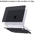 Miniatyrbillede 5 af 6: Cover kompatibel med MacBook Air 13 Tommer M4 A3240 M3 A3113 M2 A2681, Udgivelse i 2025 2024 2022, Beskyttelseshylster Färg: Transparent svart