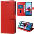 Coque - E.F.CONNECTION - för Redmi Note 9 Pro/Note 9S - Röd - 360 Grads Skydd - Mjuk Läder Effekt Röd