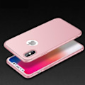 Miniatyrbild 3 av 4: Tillbehörspaket - E.F.CONNECTION - för iPhone X - Silikonetui Rose - Härdat Glas - Kostnadsfritt Etui Rosa