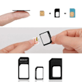 Miniatyrbillede 4 af 4: 3 i 1 SIM-kortadapter til WIKO View 5 Plus Smartphone Micro-SIM Nano-SIM Universal