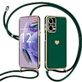 Miniatyrbillede 1 af 4: Ledningsetui til Xiaomi Redmi Note 12 Pro Plus 5G Midnight Green Stødsikkert hjertemønster Anti-ridse blødt