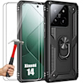 Miniatyrbillede 1 af 4: Coque og Temperede Glas - E.F.CONNECTION - Xiaomi 14 - Sort - Ridsefrit - Stødabsorberende Svart