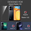 Miniatyrbillede 2 af 4: Skærmbeskyttelse - E.F.Connection - Redmi 13C - Hærdet glas - Sæt med 4 - Ridsefast Transparent