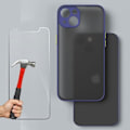 Miniatyrbillede 1 af 4: Coque til iPhone 13 - E.F.CONNECTION - Mørkeblå - Semi-rigid - 6,1 tommer - Tempered glas marinblå