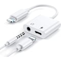 Miniatyrbild 1 av 4: 2-portars Lightning till 3,5 mm Mini Jack-kabeladapter, 2 i 1 Lightning Converter Adapter