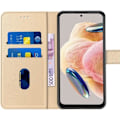 Miniatyrbild 3 av 4: Fodral till Xiaomi Redmi Note 12 - Guld Anti-Rapskydd Mjukt PU-läder 360 grader