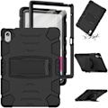 Miniatyrbillede 1 af 6: Cover til iPad A16 (11") / iPad 10 2022 (10,9" 10. generation) 360° stødabsorberende hård beskyttelse med stativ - Sort Svart