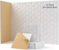 Akustikkpanel 12 stk akustikkpaneler selvklebende, høydensitets veggpanel, 30×30×0.9cm White