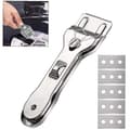 Glass Hob Scraper / Glass Scraper - With 5 replaceable blades for effective cleaning and dirt removal