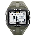 Miniatyrbild 1 av 6: TPW Oversized Digital Watch Big Numbers Lätt att läsa 5ATM Vattentålig Army Green