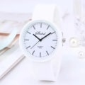 Miniatyrbild 3 av 6: 2021 Nytt enkelt silikonmärke WOKAI Casual Quartz Watch Dam Kristall Silikon Klockor Relogio Feminino Watch Green
