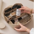 Miniatyrbild 3 av 6: Stor kosmetisk resväska för kvinnor Läder Makeup Organizer Kvinnliga toalettväskor Högkapacitets case Förvaringspåse Brown