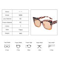 Miniatyrbild 6 av 6: HKNA Cat Eye Solglasögon Kvinnor Lyxiga Fyrkantiga Oversized Glasögon Stor Båge Gradient Shades för Kvinnor Gafas De Sol LeopardTeaTea free cloth