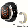 Miniatyrbild 1 av 6: 49mm Smartwatch för Apple Smart Watch ultra series 8 Herr Damklockor NFC GPS Spårtermometer BluetoothCall Vattentät Sport black and xiaobaiNL