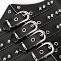 Miniatyrbild 5 av 6: Mode Lyxbälten för kvinna Svart Pu-lädersele Midjebälte Goth Korsett Bondage Bälte Damaccessoarer Gotiska kläder belt 3 Adjustable