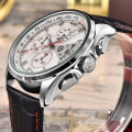 Miniatyrbild 4 av 6: PAGANI DESIGN Herr Chronograph Sport Läderklockor Rostfritt stål Lyxmärke Quartz Watch Vattentät relogio masculino Silver yellow