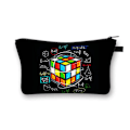 Miniatyrbild 1 av 6: Magic Cube / Math Formula Print Case Kvinnor Toalettväska för Make Up Organizer Väska Flickor Clutchväskor Söt kosmetisk väska shzbmofang05cw