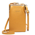 Miniatyrbild 1 av 6: Mode Kvinnor Mini Crossbody-väska & handväskklämmor Telefonpaket Kvinnlig Clutch-plånbok Damer Liten handväska Pu-läder Axelväskor Yellow