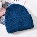 Miniatyrbild 1 av 6: Visrover 9 Färger Unisex Solid Färgade Mössor Vinterhatt För Kvinna Stickad Bonnet Acryl Kvinna Höst Varma Skullies 1-peacock  blue