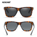 Miniatyrbild 3 av 6: KDEAM 2021 New Square Polarized Solglasögon Herr Multi Color Coating Solglasögon Alla svarta nyanser Dragkedja ingår Kat.3 CE C7 Zipper Box