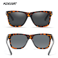 Miniatyrbild 3 av 6: KDEAM 2021 New Square Polarized Solglasögon Herr Multi Color Coating Solglasögon Alla svarta nyanser Dragkedja ingår Kat.3 CE C8 Zipper Box