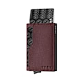 Miniatyrbild 1 av 6: Case med dubbelt ID-fönster RFID-blockerande automatisk popup-plånbok i läder för kort och sedlar Wine red