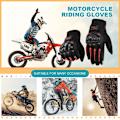 Miniatyrbild 6 av 6: 1 par Motorcykelhandskar Andningsbara Hel Finger Racinghandskar Utomhussporthandskar Cykelhandskar För Bmx Atv Väg Racing Sommar Vinter Red M