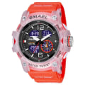 Miniatyrbild 1 av 6: SMAEL Military Sport Watch Quartz Armbandsur 50M Vattentät Väckarklocka Ljus Analog Digital 8007 Herr Man Klockor Kronograf RED