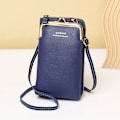 Miniatyrbild 6 av 6: Ny Clip Designer Telefonficka Axelväska för Kvinnor Mjukt Pu Läder Kvinna Små Crossbody Väskor Dam Messenger Handväska Handväska Red