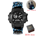 Miniatyrbild 1 av 6: SHIYUNME Watch för män LED Quartz Vattentät Armbandsur för män Mode Utomhussport Digital klocka Klockor Relogio Masculino blue with box