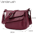 Miniatyrbild 5 av 6: VANDERWAH Lyxiga plånböcker och handväskor i mjukt läder Damväskor Designer Kvinnor Crossbody-väskor för kvinnor Sac A Main Bronze