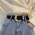 Miniatyrbild 2 av 6: Mode Flerfärgat Pu Läder Kvinna Bälten Jeans Klassisk Retro Guld Runt Spänne Kvinnlig Pin Lyx Punk Gothic Midjeband khaki belt 106cm