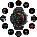 Miniatyrbild 4 av 6: TINOW T6 Smart Watch Herr Vattentät blodtryck hel rund skärm utomhus Smartwatch Fitcloudpro för iOS Android Black