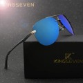 Miniatyrbild 2 av 6: KINGSEVEN Aluminium Magnesium Polarized Solglasögon Herr Driver Mirror Solglasögon Man Fiske Dam Glasögon För Herr C06 Original BOX Orignal